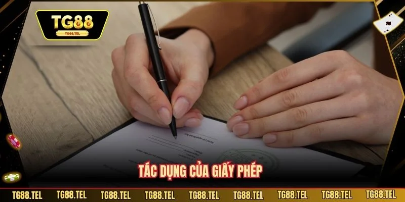 Tác dụng của giấy phép